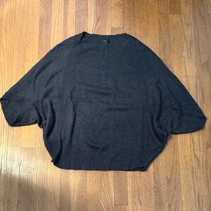 Ann Taylor Women's Charcoal Short Sleeve Raglan Sweater